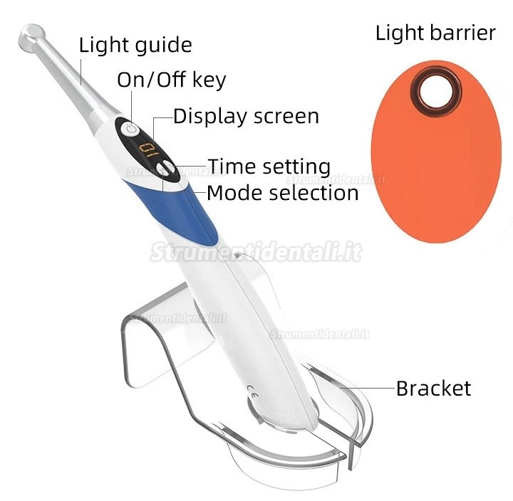 Lampada polimerizzante a led odontoiatrica, polimerizzazione in 1 secondo
